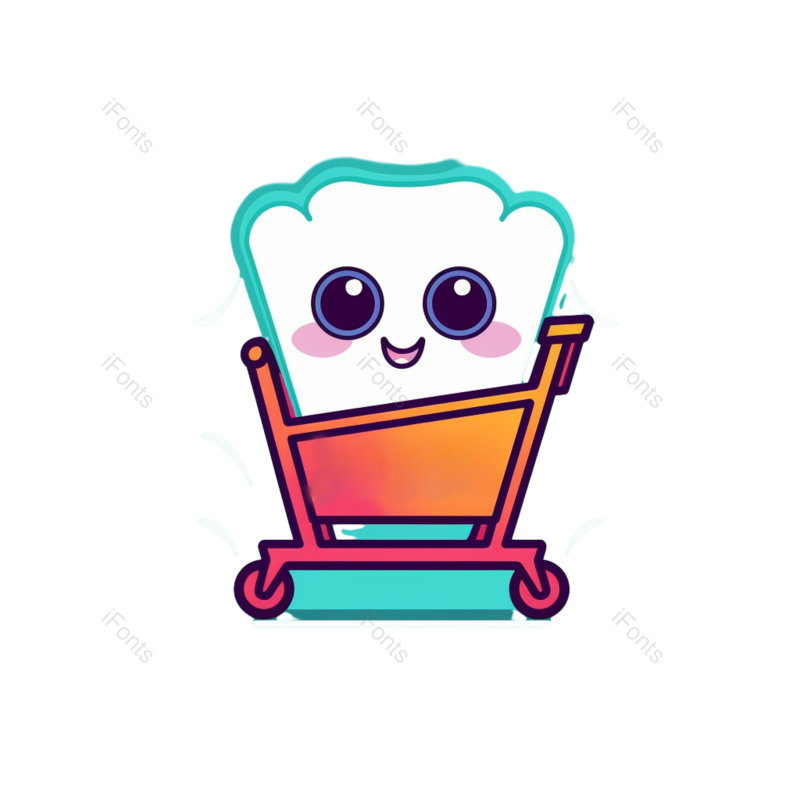 商品图片,可爱风元素,蓝色背景PNG,个性免抠素材